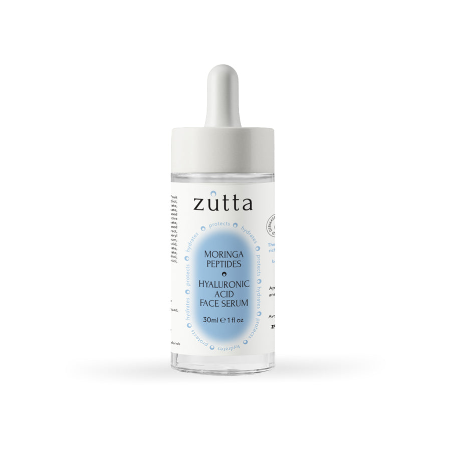 Post-dermaplaning hydrating serum with hyaluronic acid and peptides